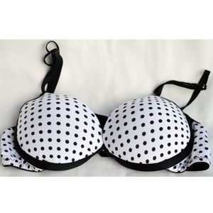 NWOT Brazilian Style  Women Bra Bojo/Foam Filling M 42 Polka Dot